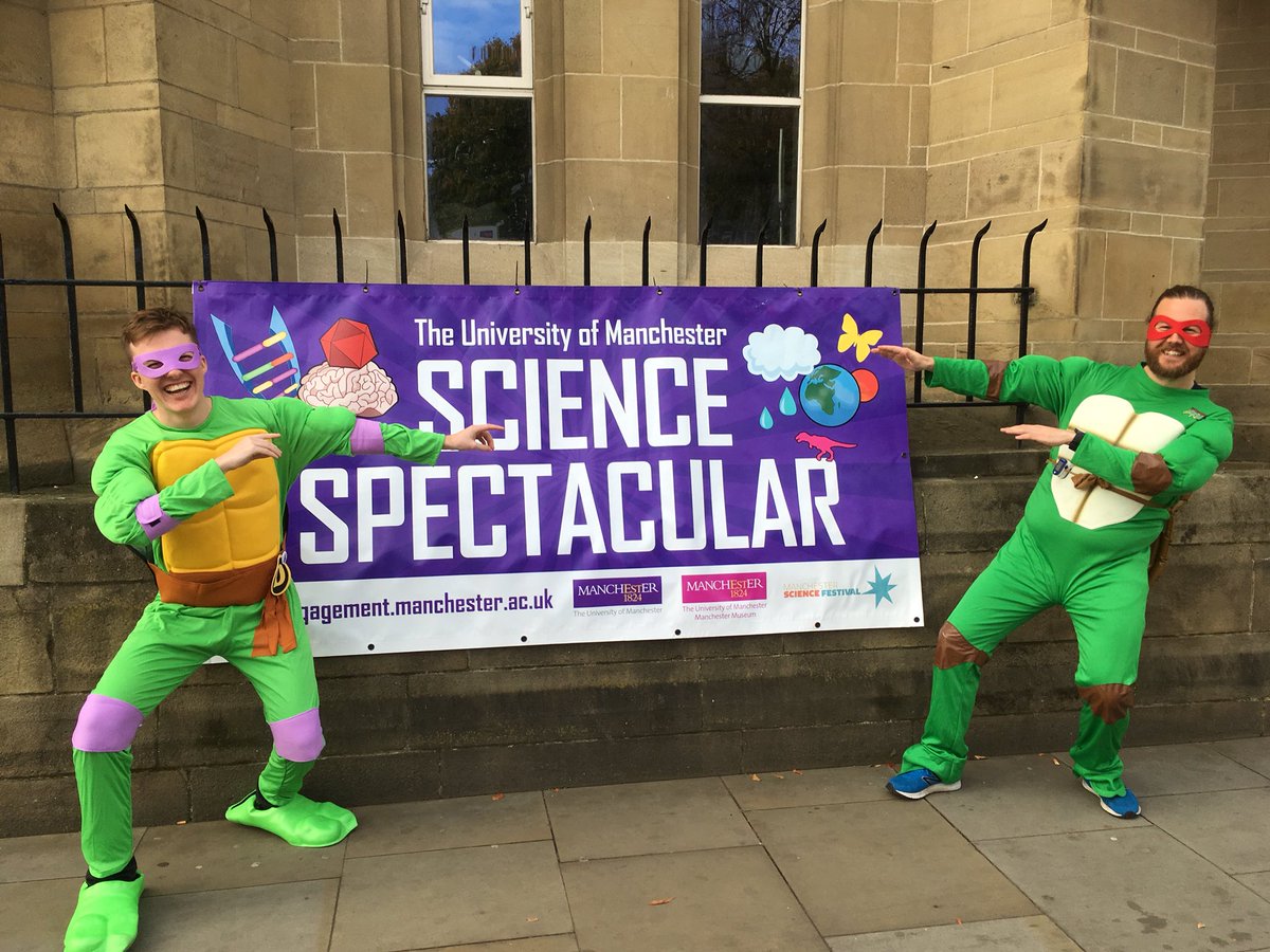 deeannj's tweet photo. The turtles are back for #ScienceSpectacular #msf18 @UoMEngage @OfficialUoM @McrMuseum @McrSciFest https://t.co/BeZ8tizwLP