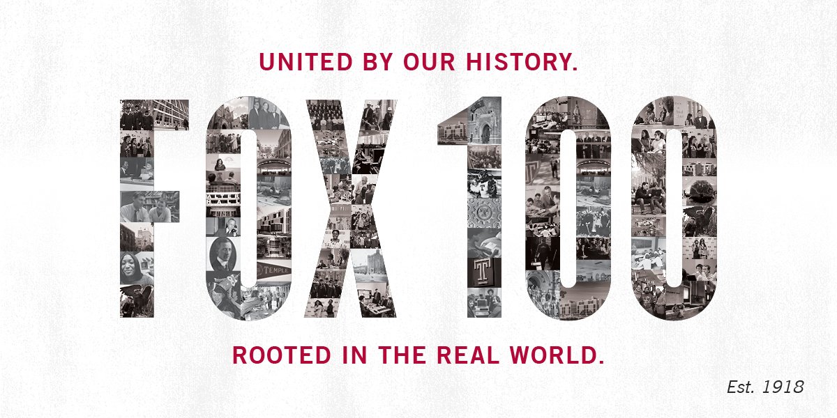 thefoxschool's tweet image. It's game day, Owls! 

Be sure to stop by the Fox School table at Tailgate Village in Lot K to score some sweet swag! Look for this sign. #TempleHC18 #Fox100