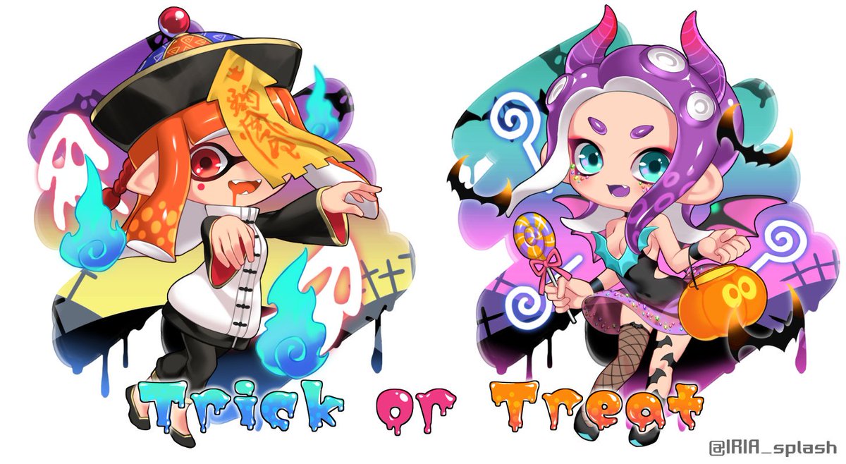 スプラトゥーン トリックorトリート イタズラ好きなあなたも おかしでワイワイしたいあな X Iria Xのイラスト