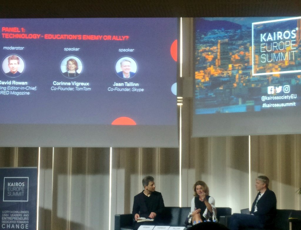 Inesybarbaiza's tweet photo. Listening to @CorinneVigreux at @KairosSocietyEU speaking about the dreaming school @42born2code -
#dreambig is not only code - #kairoseusummit https://t.co/5gov03L06G