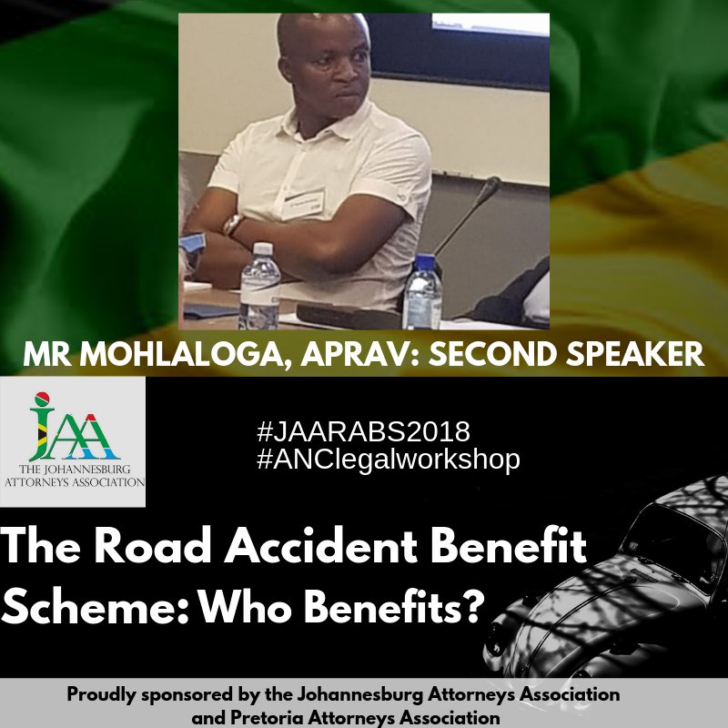 JAA_RSA's tweet photo. #JAARABS2018 #ANClegalworkshop
The second speaker at the legal workshop: Mr Mohlaloga from the Association for the Protection of Road Accident Victims (APRAV) https://t.co/stLr5QgJZM