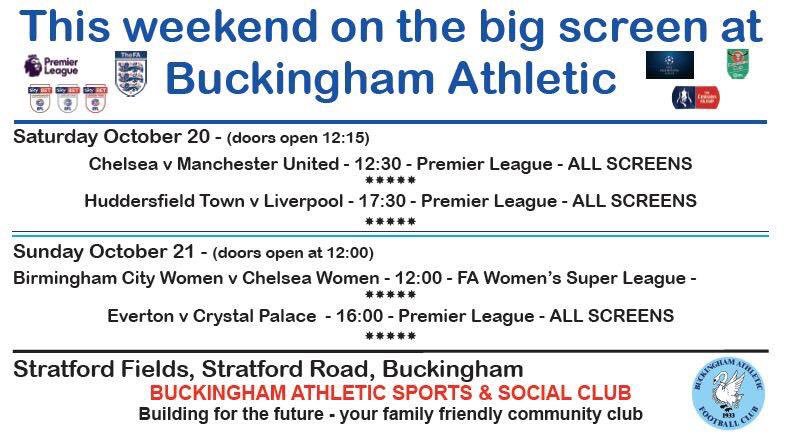 Buckingham Ath Fc On Twitter Big Games On The Big Screen Today - 
