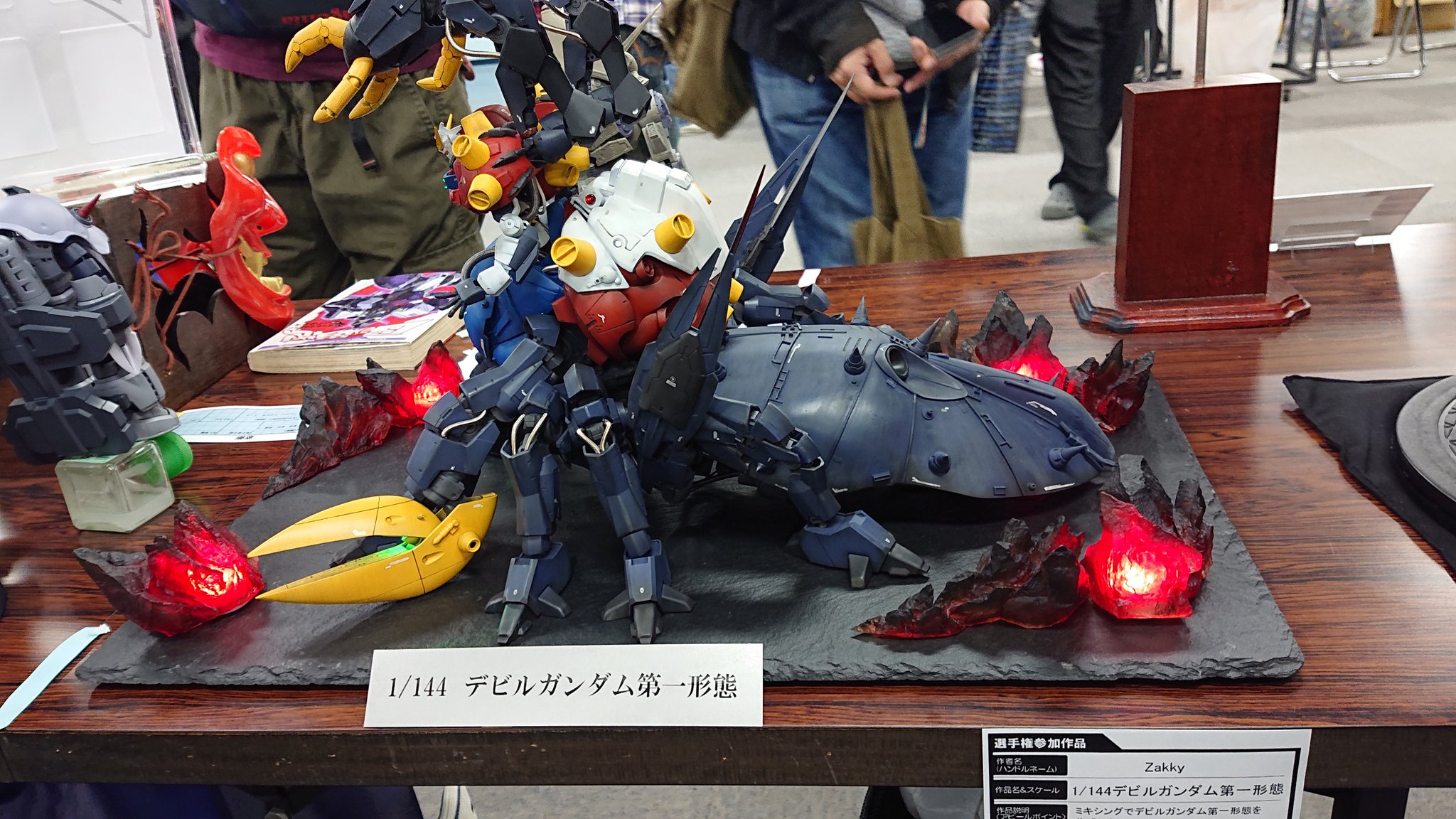 さくしゅん Zakkyさんの作品 デビルガンダム第1形態ですね デカいッッッッッ 説明不要ッッッッッ デビルフィンガーがゾックの腕みたいですね 下半身についてはもう何が元になったのがさっぱりです フルスクラッチなのかな 台座と胸の