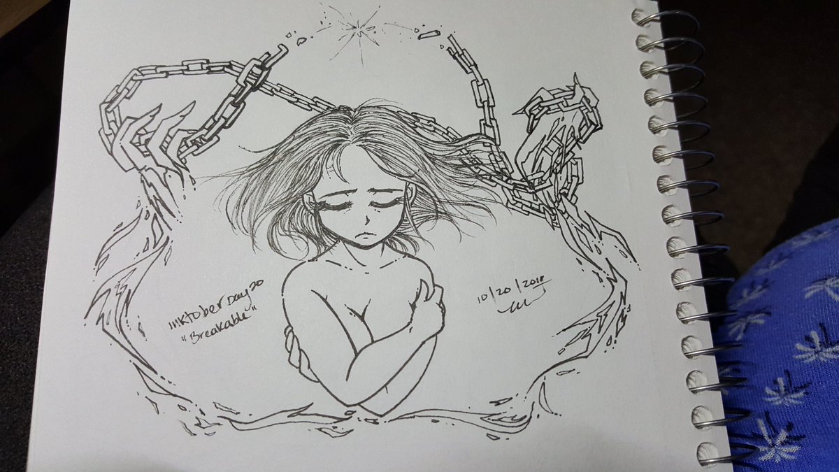 Melissa Wong On Twitter Mental Health The Chains Of Wellness Are Quite Fragile Indeed Inktober Inktober2018 Art Drawing Mentalhealth Anime Manga Breakable Selfportrait Https T Co Qjqpeef7qo,Drawing Objects In Perspective