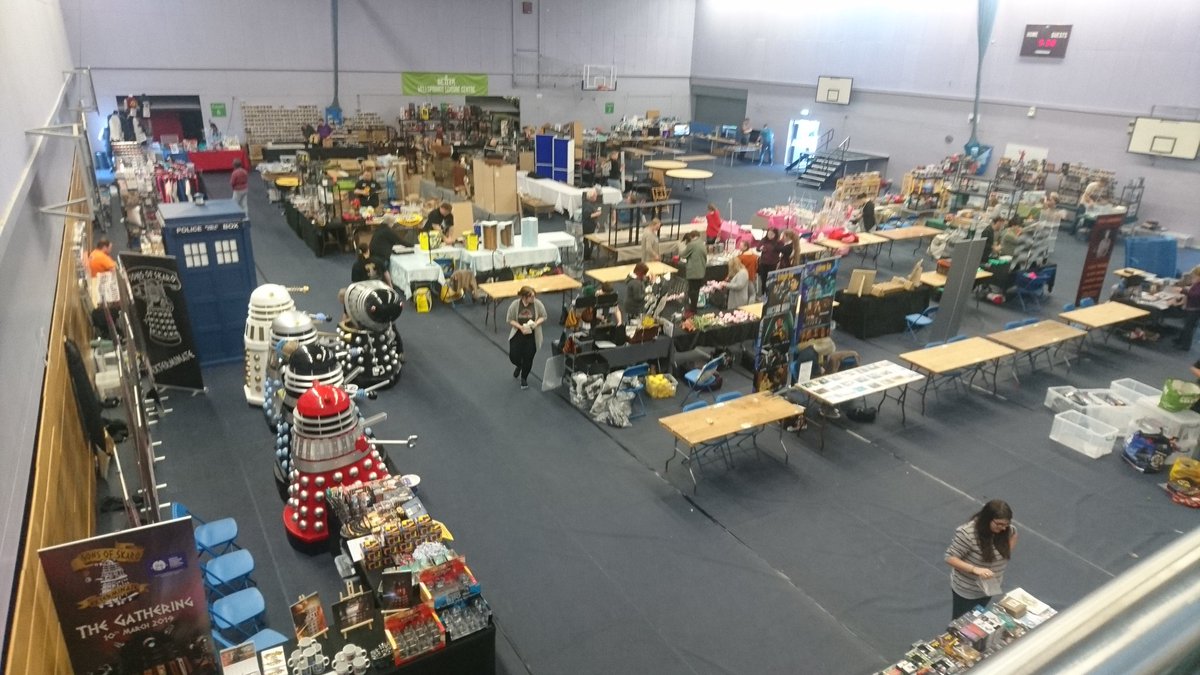 90mins to go for our #Somerset #UKComiconAndGamingFestivals event at #Wellsprings #Taunton and the Drs dropped by to help fix the #Dalek!!
Drop by to see us today &amp; tomorrow for just £8 (or £5 for 5-14yr olds)
Don't forget to visit the #HORRORZONE!!!