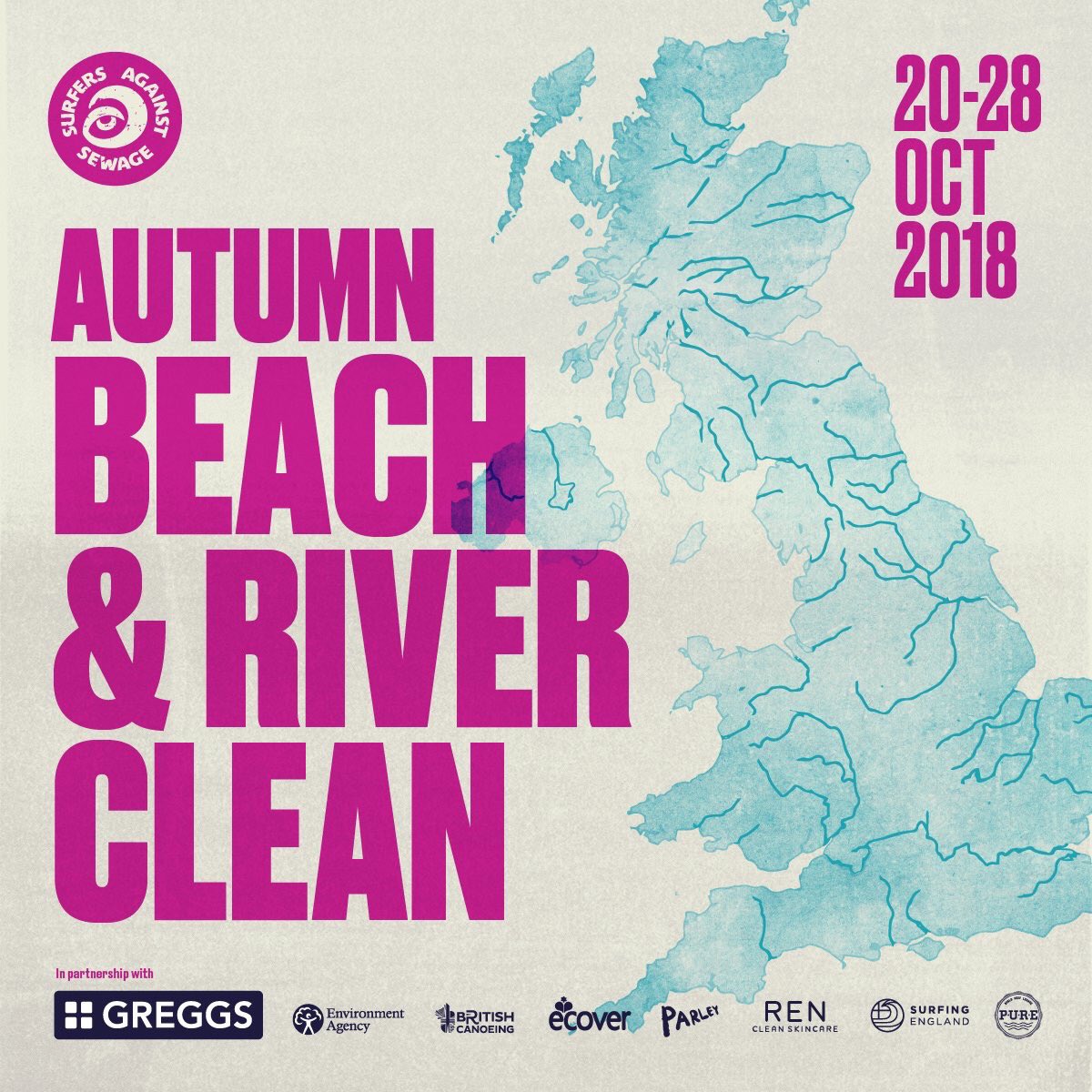 Not sure what you are going to do with your Sunday morning? Why not head down to Seaton Beach for the @sascampaigns Autumn Beach Clean. Please RT, see you there!🤙🏻#surfersagainstsewage #PlasticFreeCoastlines #EveryBottleCounts