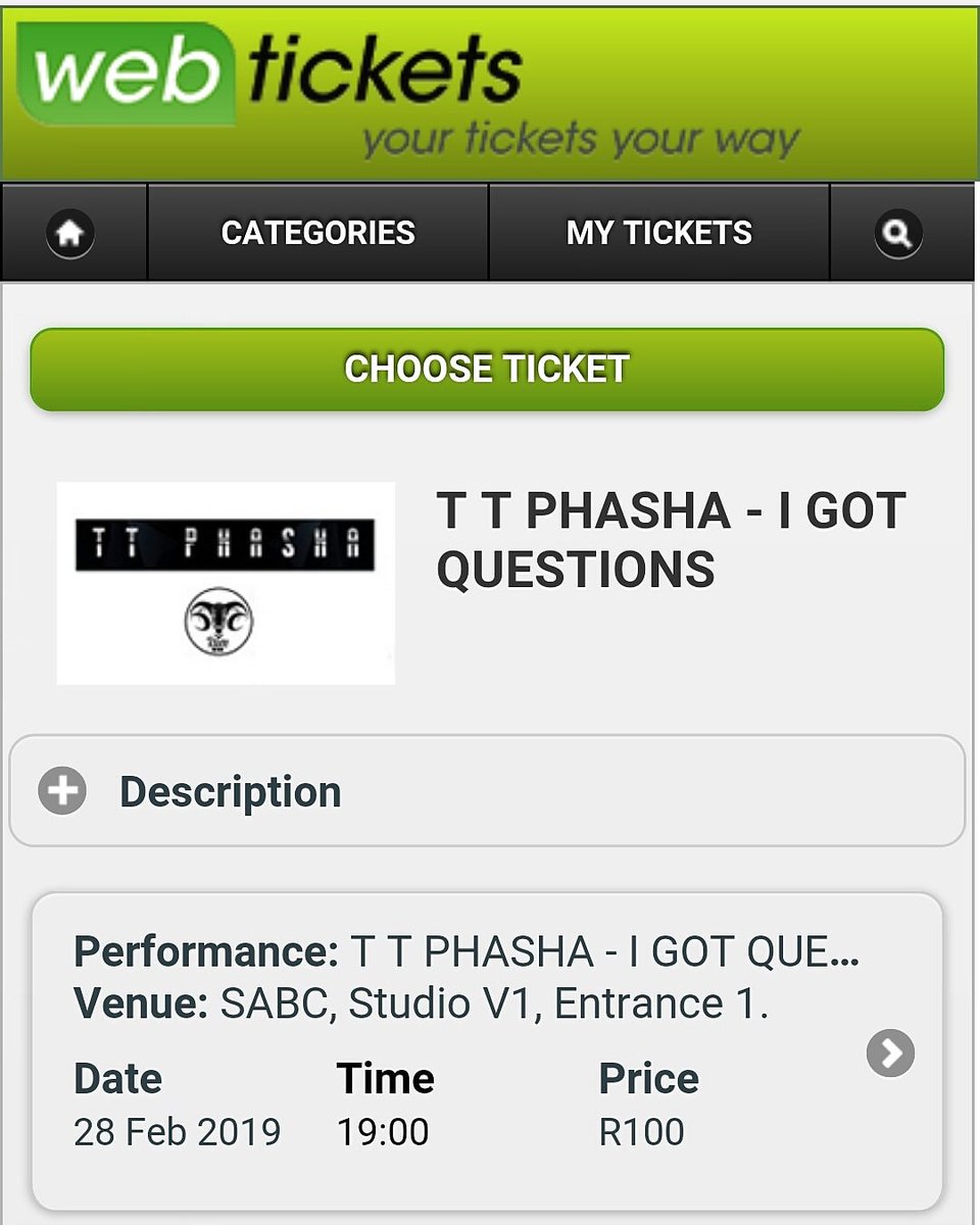 RamJamEnt's tweet image. Tickets are officially out.

T T PHASHA - I GOT QUESTIONS.
28 February 2018.
webtickets.co.za