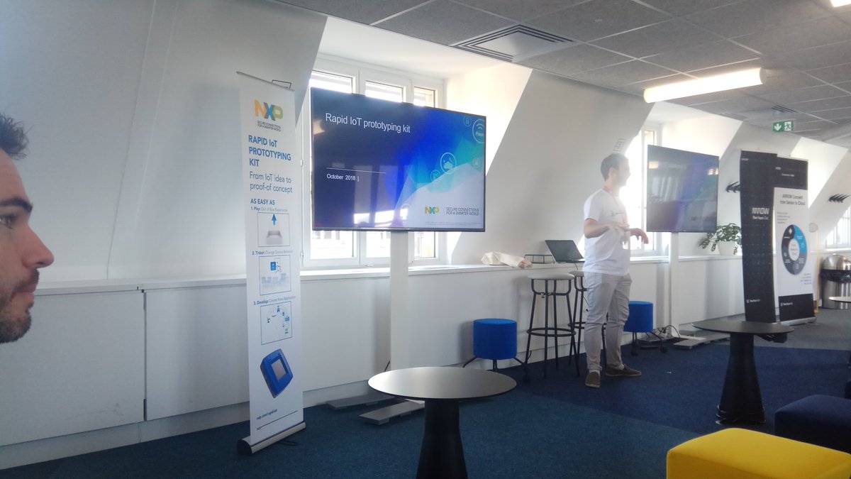p_b3n's tweet photo. 24h pour créer un prototype, telle est la promesse du "Rapid #IoT prototyping kit" de @NXP. On va pouvoir le mettre à l'épreuve au #SWRoboticsAI #SWParis https://t.co/SKvIbSPYhb