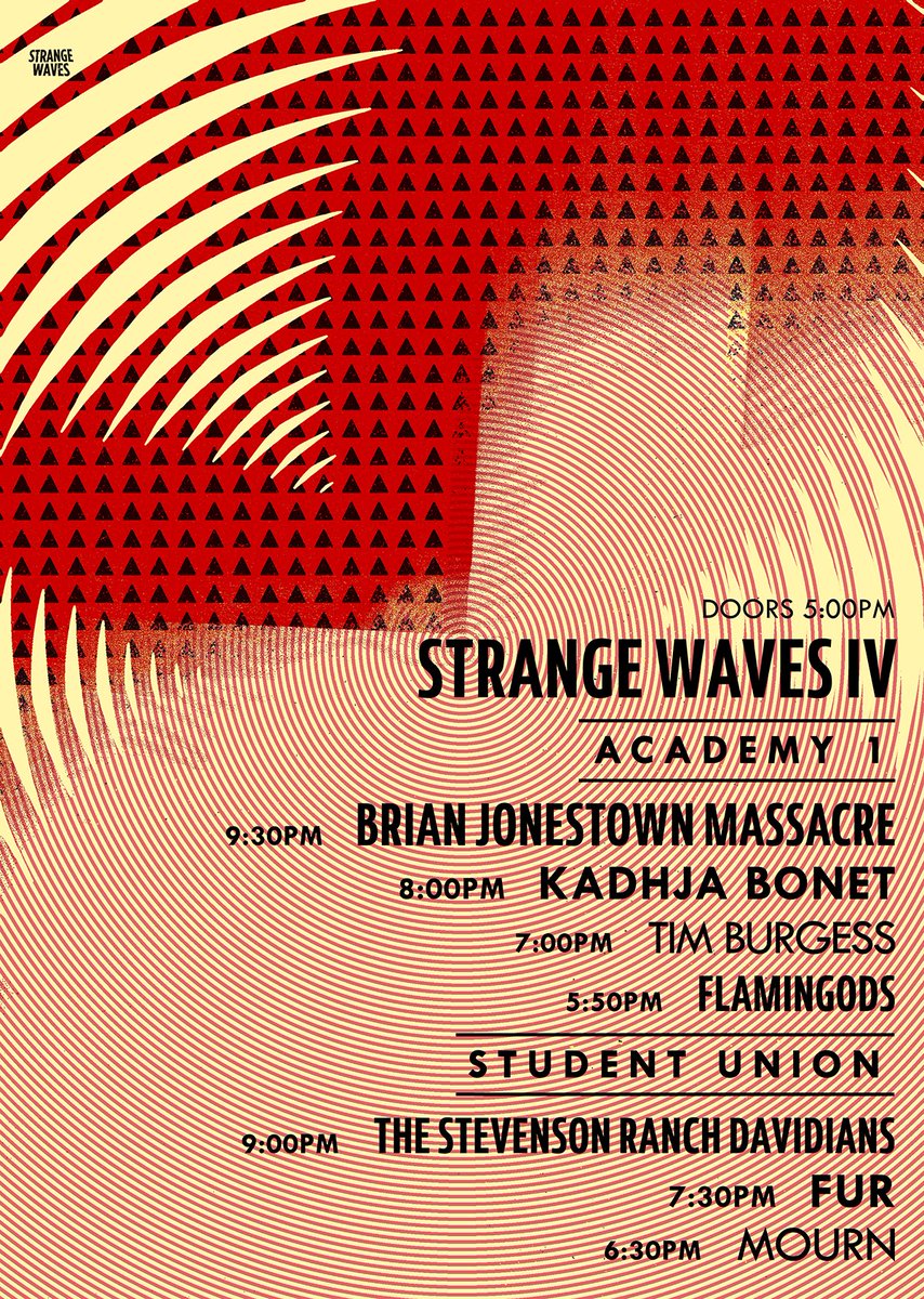 Strange_Waves's tweet image. Happy Strange Waves day. 

Here’s all the details for the day with some important event info *please read*

See you later

@BJM_Band @Kadhja @Tim_Burgess @Flamingods @The_Davidians @furbabyfur @OHMOURN @mancpsychfest @Jeff_O2l @MancAcademy @BigHandsBar
