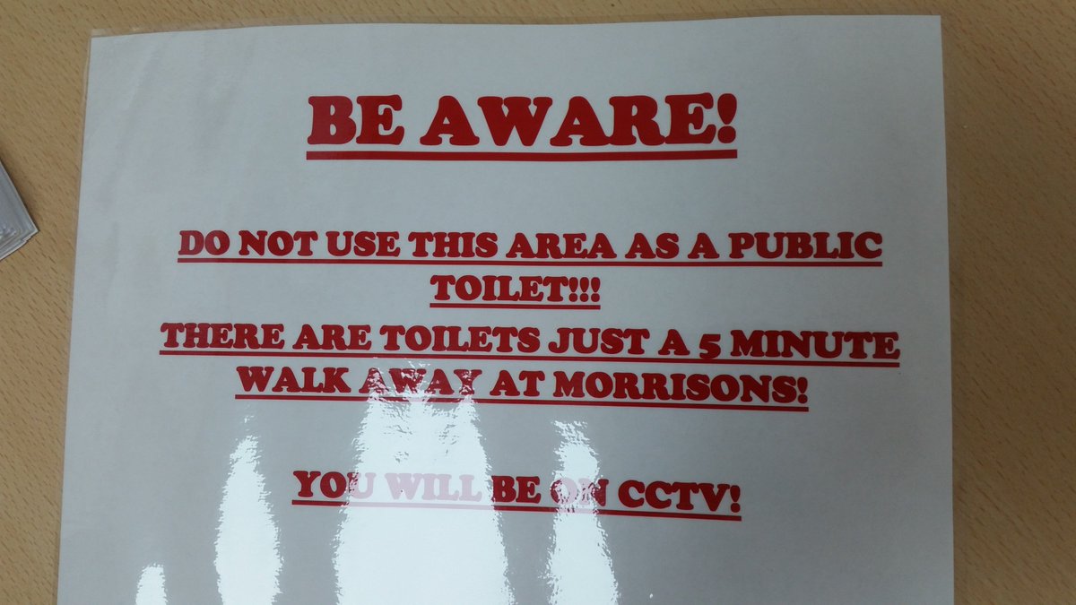 vdubber1968's tweet photo. Shame we had to make this poster to stop lorry drivers defecating outside the back of our work!! And he was caught on CCTV too! #disgusting #haveyounoshame #usethepublictoilets https://t.co/C7J0D0S5nH