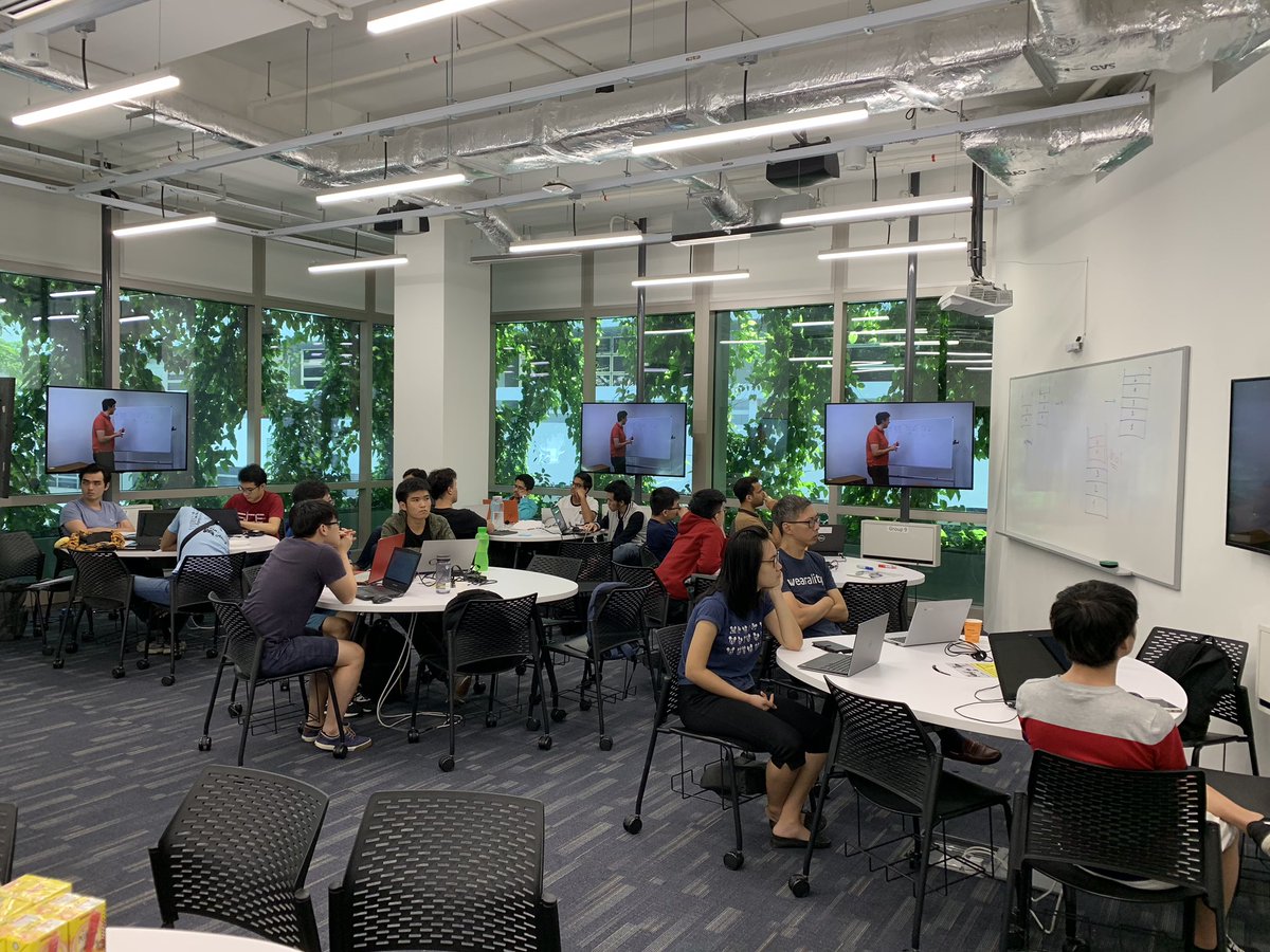 Day 2 of #Tezos Masterclass: we learnt SO MUCH having <a href="/ArthurB/">Arthur B.</a> present a live session from France, and Christian continuing to deep-dive into crucial fundamentals. Lots to learn and digest over this weekend! 🧠🎤📖