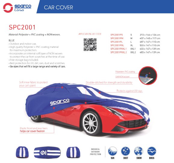 Sparco car cover best sale