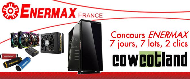 cowcotland's tweet photo. #Concours #jeugratuit #Enermax Octobre 2018 : Un pack #RevoBron TGA 600W avec Coolergenie et 3 ventilateurs T.B RGB https://t.co/pnZrT2aupo https://t.co/cSqsGMpzVc