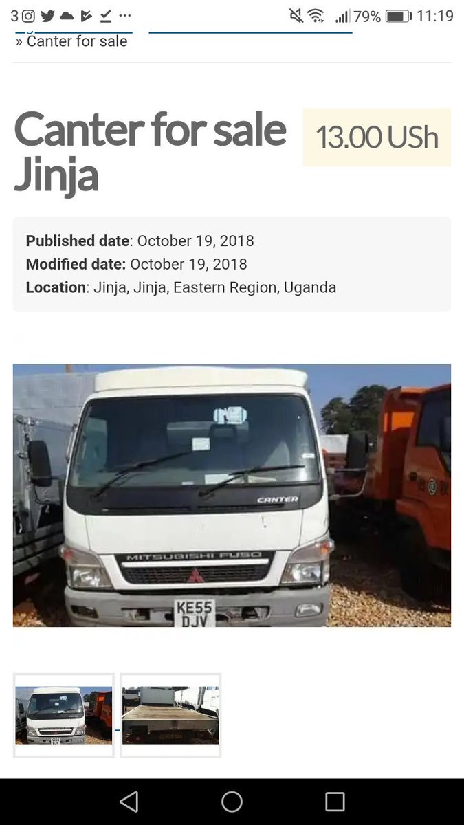 UgandaFreeAds's tweet photo. Mitsubishi Canter truck for sale on our website. Please click link in the bio to contact the seller or to list your own items and sell them for free #kampala #Uganda https://t.co/T8KLEH0G5N