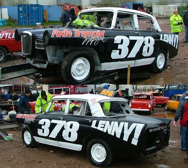 Toward27's tweet photo. #Wolseley #Wolseley1660 #ClassicCar #ClassicWolseley #BritishClassic #BritishVintage #British #BMC #BangerRacing #DemoDerby #DemolitionDerby #NorthernBangers #Lenny #Stoke #Startrax #StanWoods #Memorial #CarsOfInstagram #Pre70 #OldCar https://t.co/oD4GOUIsb4 https://t.co/0EEhQYsea7