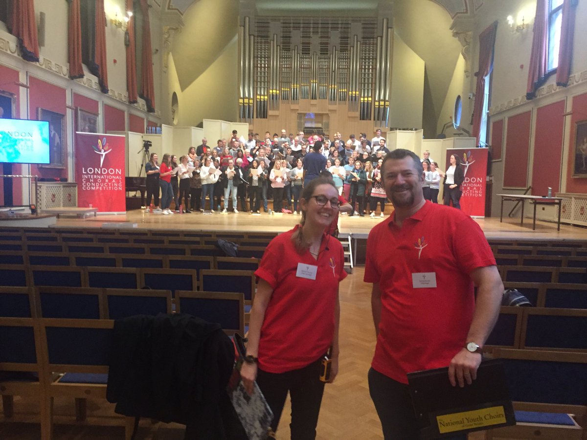 Getting ready for the first mass choir rehearsal ⁦@liccc2018⁩ #Thelondoninternationalchoralconductingcompetition ⁦<a href="/RoyalAcadMusic/">Royal Academy of Music</a>⁩ #conducting #choirs