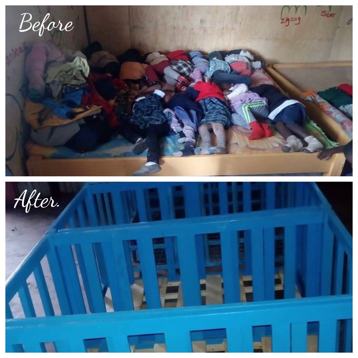AllGrownUpkit's tweet photo. We would like to express our genuine gratitude to those of you that contributed to the cribs for our Daycare children in honor of those who donated, our team has dedicated each crib to it's provider by painting their names. https://t.co/LtBwlB9361 Thank you4your heart&amp;generosity https://t.co/e1MO47VM0n