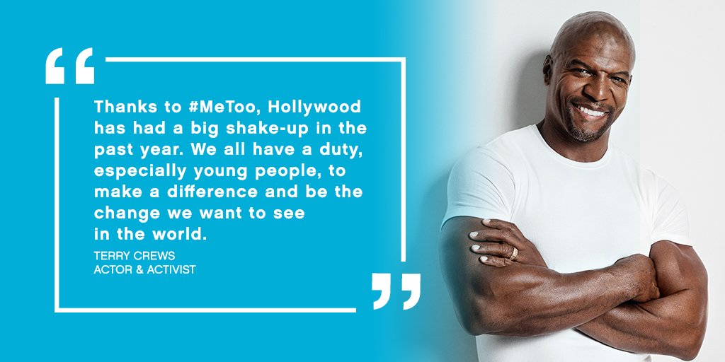 Watch live as <a href="/terrycrews/">Terry Crews</a> takes to the #OYW2018 stage to talk about #MeToo and how to end the "cult" of masculinity.

📹: facebook.com/OneYoungWorld