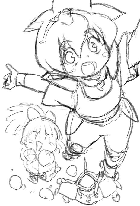 名前忘れたけど第六階層のブーメラン投げる魔神のプラクション、ほんとにブーメラン帰ってきて感動した。
ワタルは記憶で描けるけど先生は描いてないから忘れた 