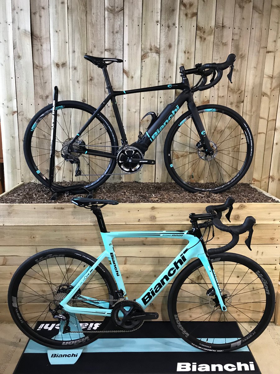 Electric road bikes are getting ever more popular. We have <a href="/BianchiUK/">Bianchi UK</a>'s #Aria and #Impulso in store. These bikes are FAST! #ebike #electricbike #bianchi #macclesfield #cheshire