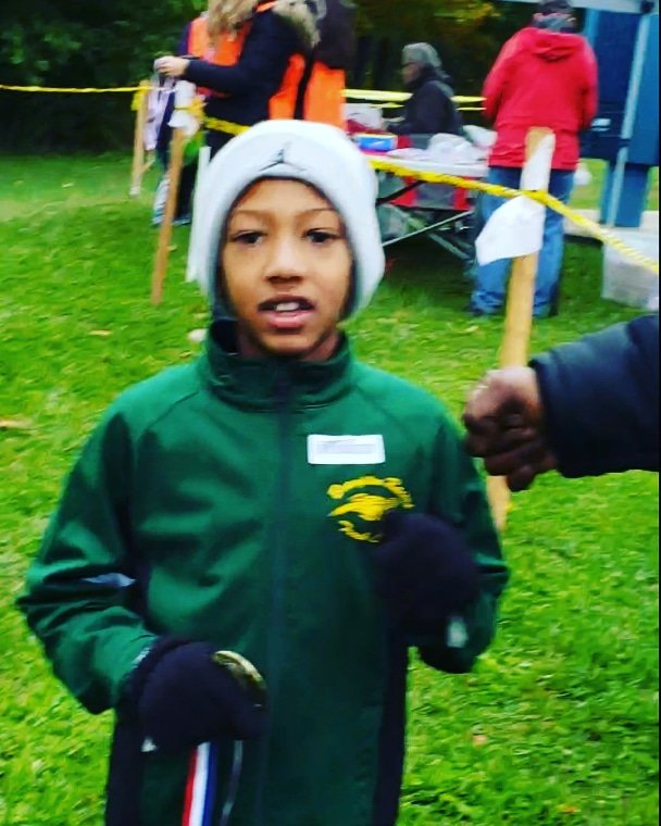 Congrats to our 1st place Pee Wee Boy Champion of the Ken Lake Classic Memorial Cross Country Meet  hosted by The Burlington Track and Field Club. This was his first Cross Country meet. 😊