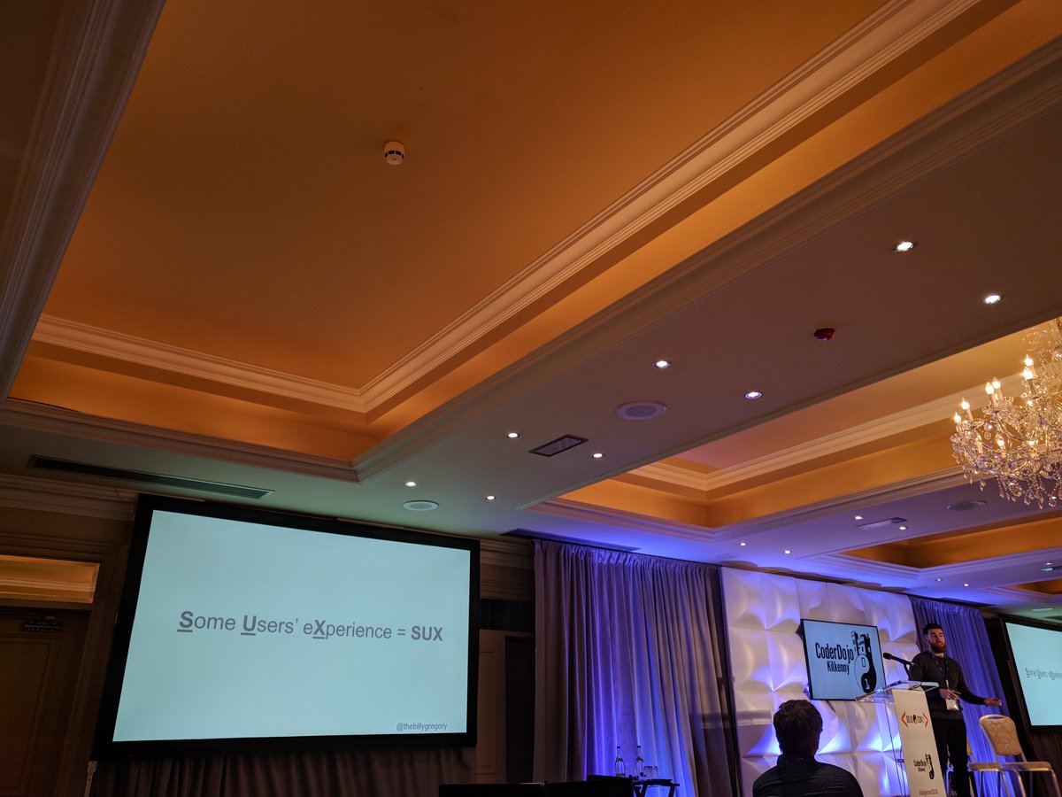 cphib's tweet image. At @DojoCon global conference in Kilkenny with @DavidPollardIRL User experience that doesn't include everyone is actually just "Some Users' Experience" and therefore SUX! #dojocon2018
