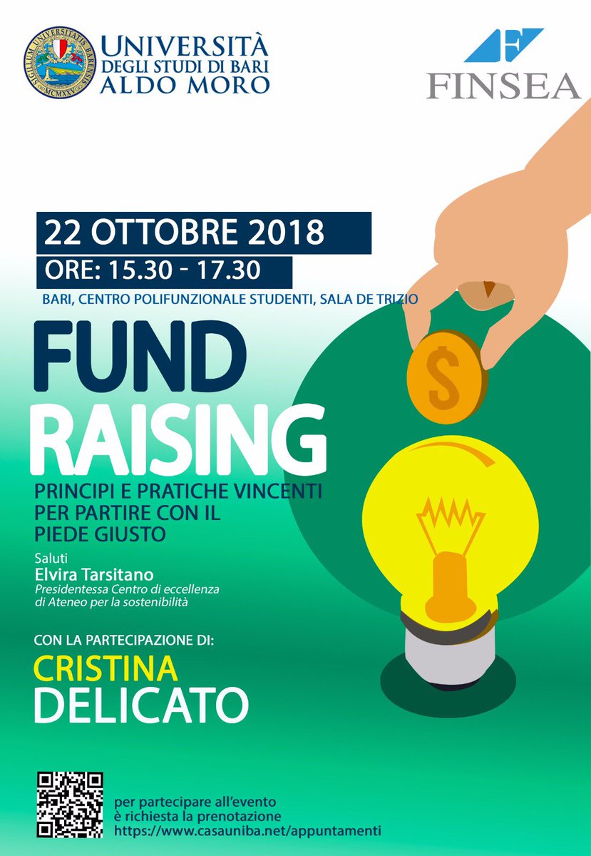 SDC_uniba's tweet photo. È possibile pianificare campagne efficaci per incrementare la raccolta fondi? Il workshop #fundraising di lunedì 22 ottobre aiuterà a capire come fare.
#LifeLongLab #BraLab #Uniba https://t.co/29eha7xsOw