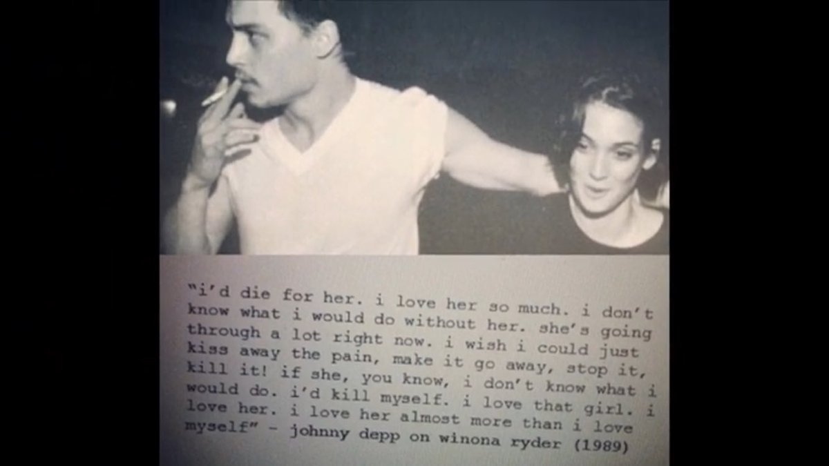 relateablequo19's tweet photo. My relationship goals❤️ Winona Ryder and Johnny Depp xx https://t.co/j6FZunzKqt