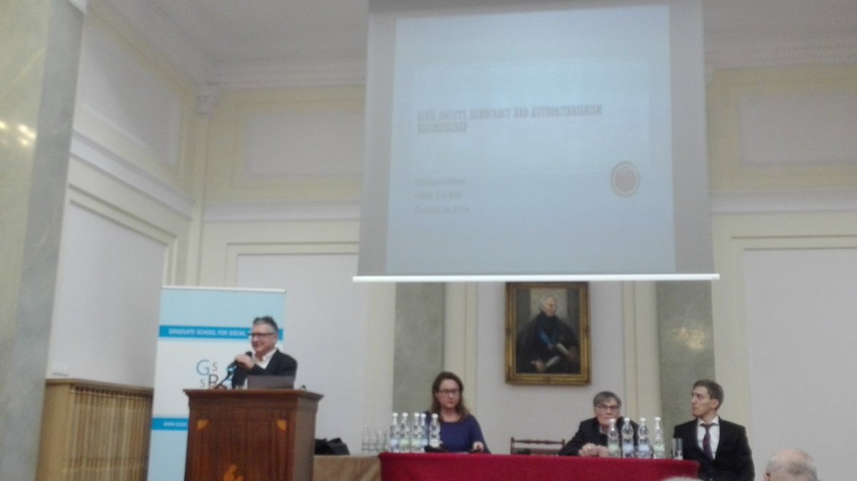IrynaPolets's tweet photo. "Pivotal Ideas of the Last 30 Years: Democracy, Society and Markets at the Turn of the Century" in Polish Academy of Sciences. Speech by Prof. Grzegorz Ekiert (Harvard University): Civil Society, Democracy, and Authoritarianism https://t.co/NaRX8J6goY