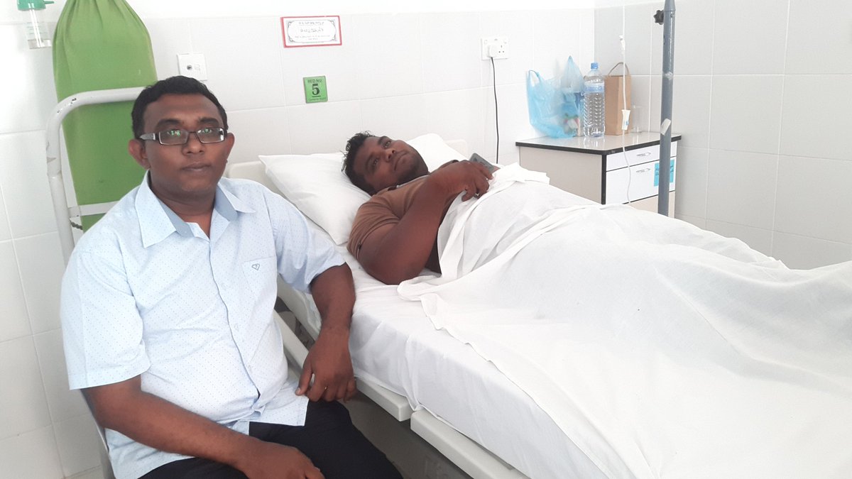 MDPDhiddhoo's tweet photo. MDP Dhidhdhoo social media activist @ShaminMohamed1 mi vaguthu othee HA Atoll Hospital gai. Get well soon. https://t.co/u3eOWKPv6f