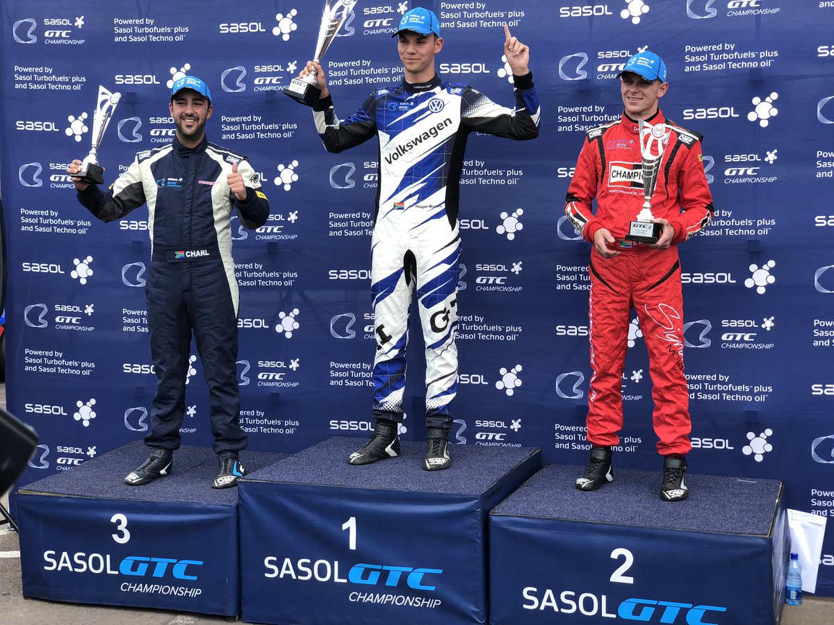 Race 1 is done and we can crown our 2 #SasolGTC champions for 2018. Congratulations <a href="/_MichaelStephen/">Michael Stephen</a> and Keagan Master on a fantastic year 🏆☝️
<a href="/audisouthafrica/">audisouthafrica</a> <a href="/BMW_SA/">BMW South Africa</a> <a href="/VolkswagenSA/">VolkswagenSA</a> <a href="/MINISouthAfrica/">MINI South Africa</a> <a href="/SasolSA/">Sasol</a> <a href="/Dunloptyres_SA/">Dunlop Tyres SA</a>
