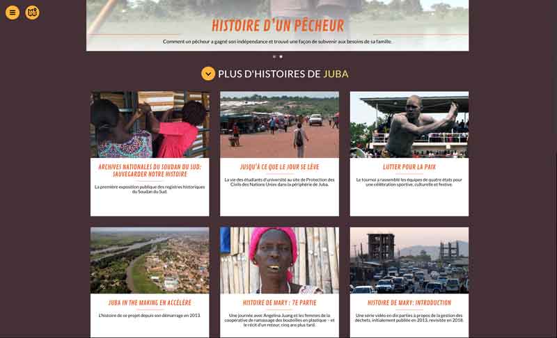 WDocumentaire's tweet image. Juba In The Making (qu’on pourrait traduire par « Juba en création ») est un projet documentaire à propos de la vie, passée et contemporaine, dans la capitale du Soudan du Sud, un pays qui est devenu indépendant en 2011… web-documentaire.org/oeuvres-webdoc… #webdocumentaire #documentaire