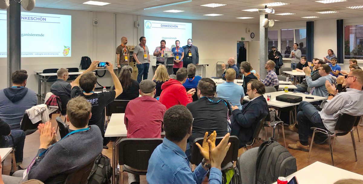 The fantastic organizer team of #WCCGN: Thanks for a fantastic #WordCamp! 
<a href="/00Sleepy/">00Sleepy (T.Bruehl)</a> <a href="/praetorim/">Praetor Verlagsgesellschaft mbH</a> <a href="/SvenWagener/">Sven Wagener</a> @JudiCGN <a href="/e_colori/">e-colori - Tobias</a> and missing <a href="/sebalexblum/">Sebastian Blum</a>! We had a blast!