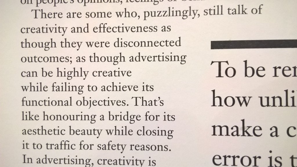 Bullmore: talking about creativity as if it were separate from effectiveness is "like honouring a bridge for its aesthetic beauty while closing it to traffic for safety reasons"

In Campaign