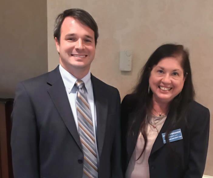 Andrea Stephenson with Jon Setzer.
At the monthly Bar Association meeting, Andrea gave a resounding speech outlining the issues.
#votenovember6th #voteblue #andreaforgeorgia #flip104 #bluewave #bluewave2018 #bluewavega #barassociation