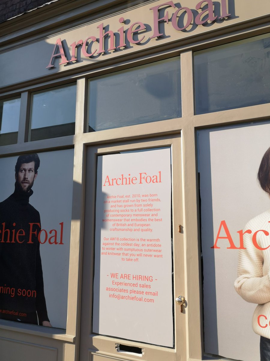 welovestokey's tweet image. New British clothing shop on #stokenewingtonchurchstreet @ArchieFoal are looking for staff #stokeyjobs #retailjobs #stokey #N16 #stokenewington #archiefoal #welovestokey