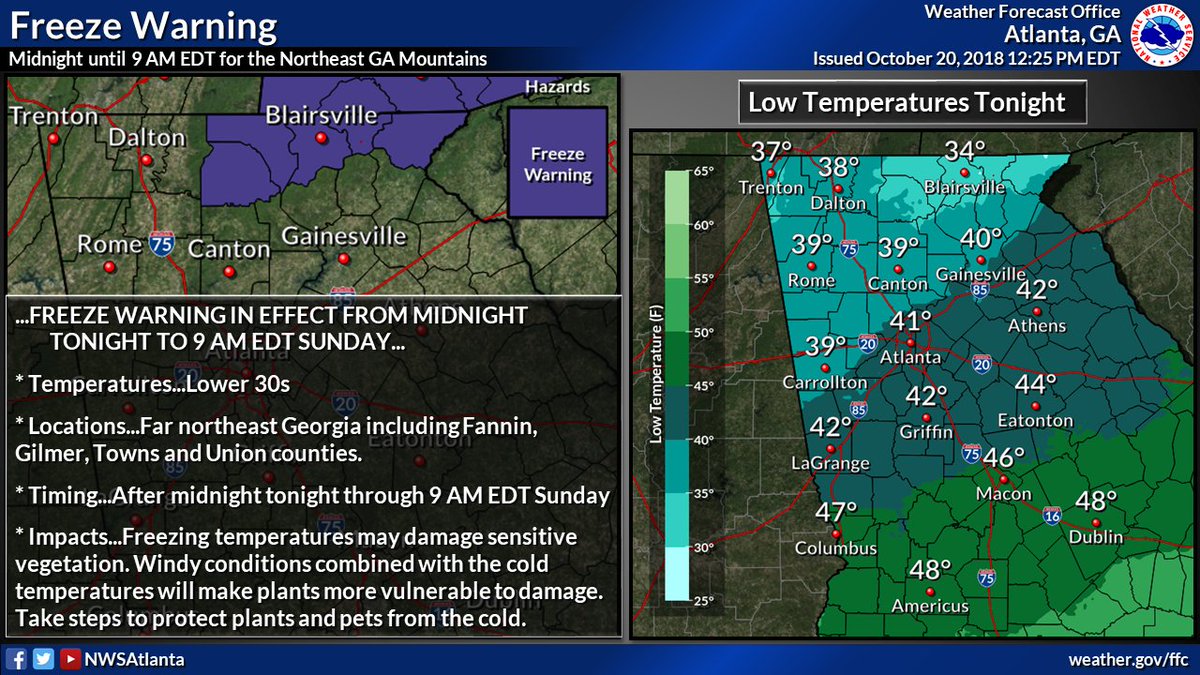 It's about to get chilly! A cold front is pushing through Georgia today ...