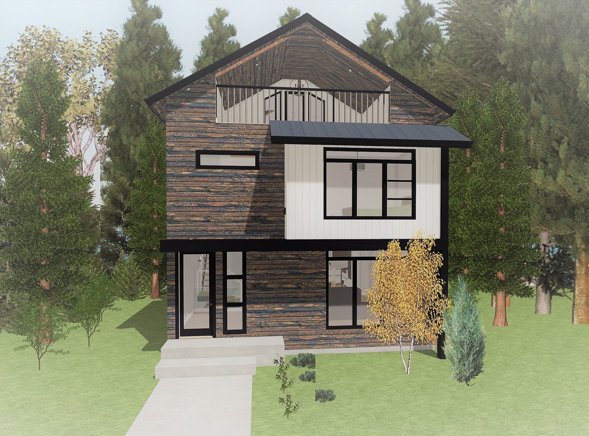 Here is the exterior (front) of our west unit; modern, luxurious design! Bonus: enjoy the spectacular view when you own this home! Call us for inquiries!
#UrbanSkyDevelopments #TownHomeConstruction #InfillHousing #MultiplexDevelopment #HomeRenovations #Yeg