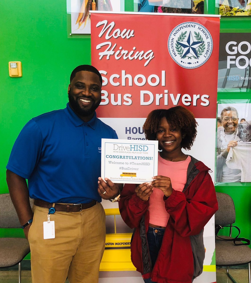 CajunJBD's tweet photo. The HR team hard at work at today's bus driver job fair. We are going places and our new @TeamHISD bus drivers will help us get there!!! @HISDSupe @Busby_isms https://t.co/0Qtj4Ump1j