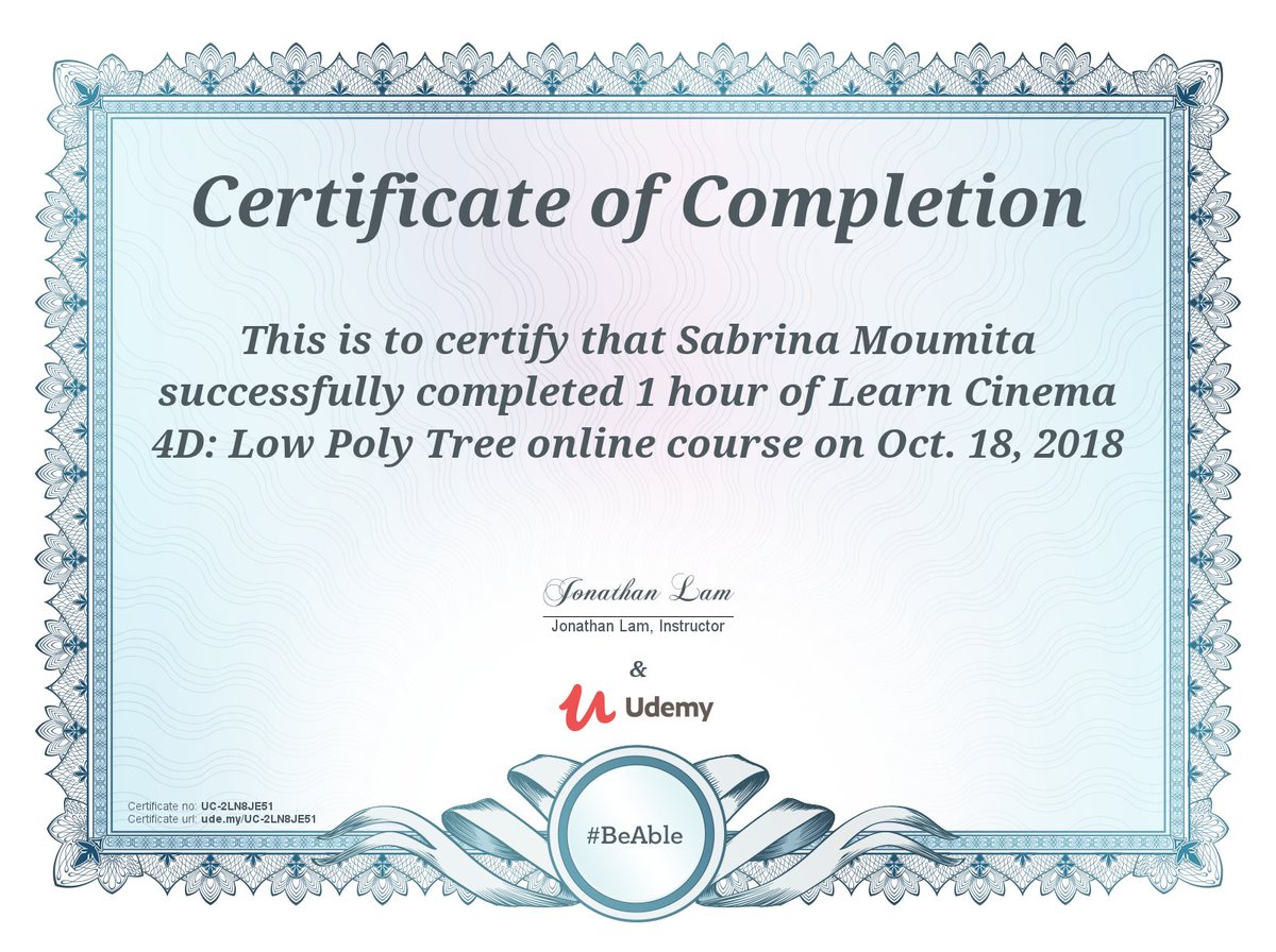 #Course #completion #certificate of Cinema 4D: Low Poly 
#design #video #graphicdesign #trees #userexperience #typography #cinema4d #cinema #template #templates #landingpages #fasttrack #mockups #userfriendly  #userexperiencedesign #wirefram #successions  #websitepromotion