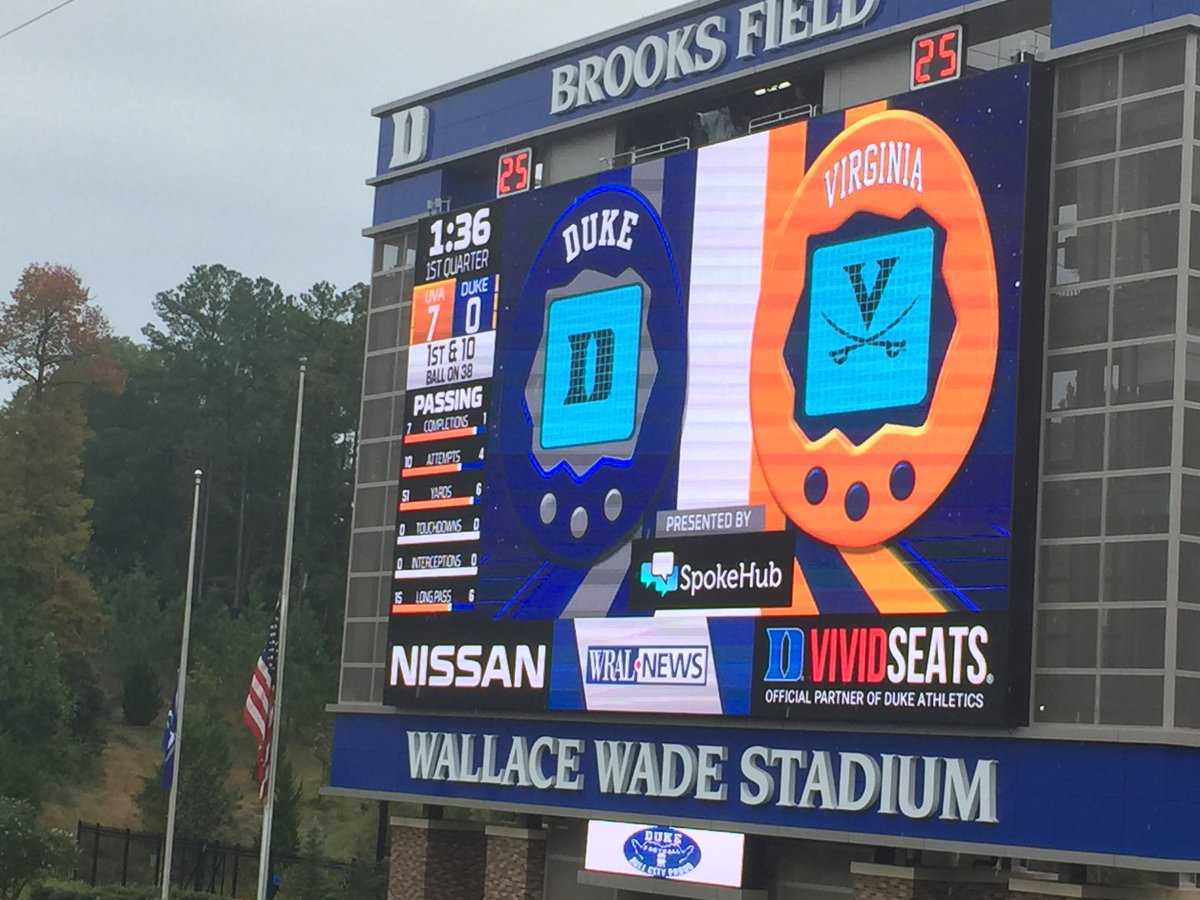 dhallyb's tweet photo. Duke vs. Virginia in the rain! https://t.co/xgW96dPmsJ