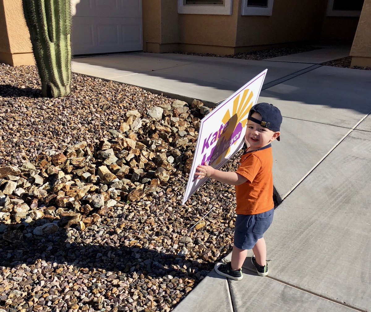 KateWGallego's tweet photo. Who is working harder than baby Michael this #GOTV season? Grandpa said he heard him say, “Another vote for mom.” #StandWithKateGallego #PhxMayor https://t.co/fB9alm96iY