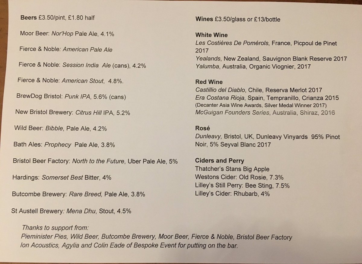 Beer1st's tweet photo. A few tickets on the door. All proceeds to 1st Bishopston Scouts. See you at BS7 8NT tonight.  @NewBristol @BrisBeerFactory @IonAcoustics @ButcombeBrewery @thatchers_cider @WildBeerCo @pieminister @drinkmoorbeer @fierceandnoble @bathales @BrewDog @lilleyscider @AgyliaGroup https://t.co/D9KFXwUL2e
