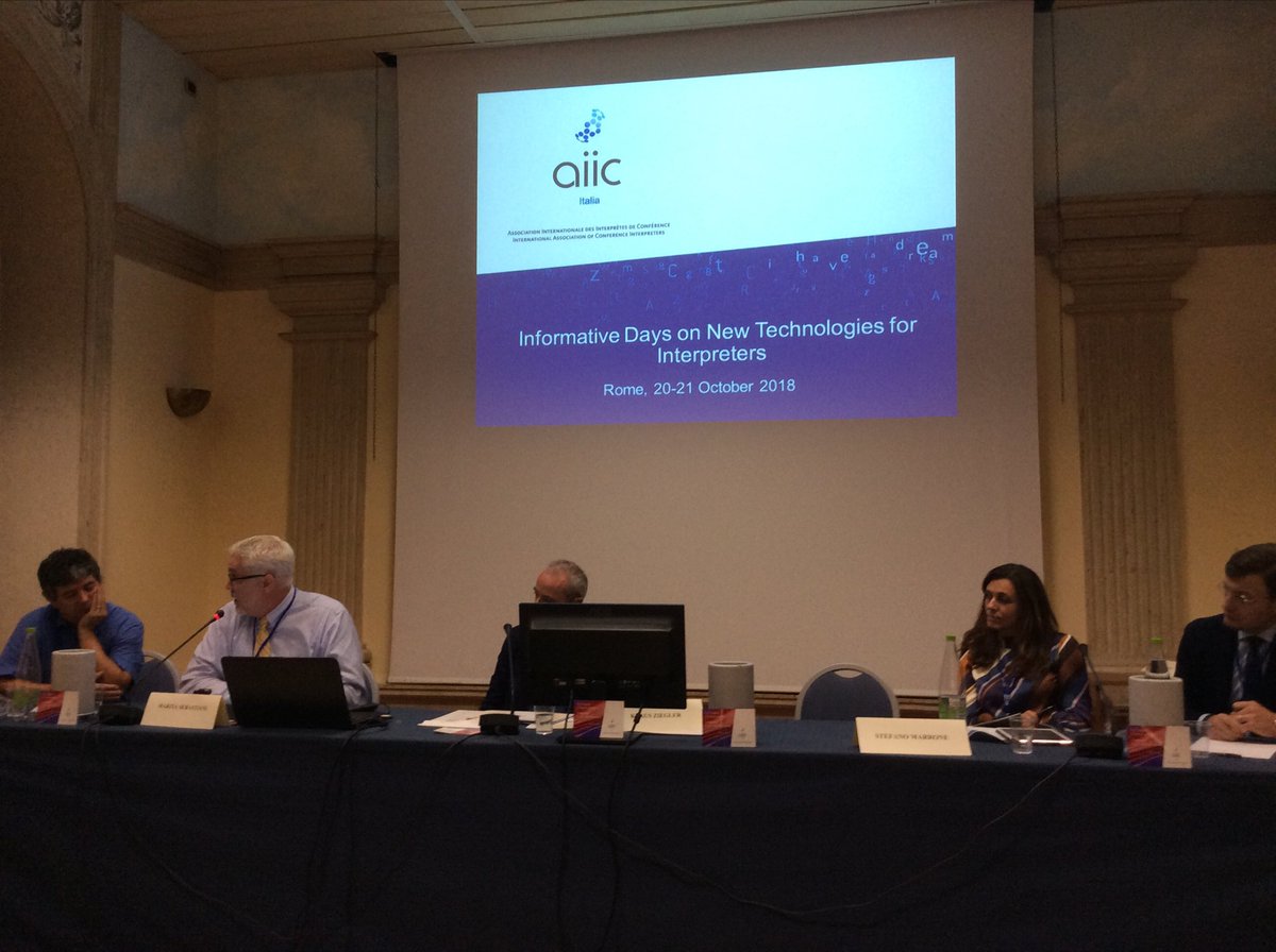 AIIC_DE's tweet image. Final debate at #GNT2018 to close the day: transparency &amp;amp; expertise when working at ISO level; RSI DOES NOT mean that #Dolmetscher #1int must work alone; collaborating is possible and trust is amplified when working in a virtual mode