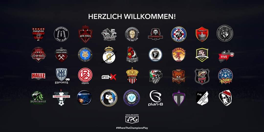 So schaut also das Teilnehmerfeld der Virtual Pro Gaming League aus. Wir freuen uns ein Teil der Liga zu sein und nehmen die Herausforderung an. 💪💙

#WhereTheChampionsPlay

#forzanulldrei #yallasvb #FIFA19 #proclubs #esport