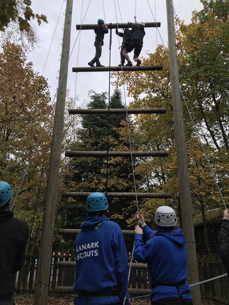 lanark_esu's tweet photo. Amazing fun on Jacobs ladder. Learning leadership by doing. #TheScoutWay #AdventureWithAPurpose https://t.co/huQIrQX1sU