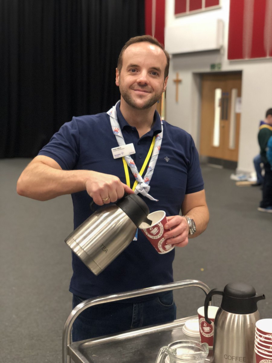 MerseysideScout's tweet photo. Our County Commissioner serving refreshments to our adult volunteers at #ScoutingATW2018 https://t.co/uJQBERZdAu