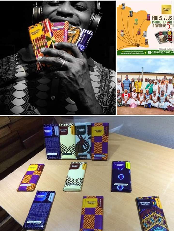 4ster__'s tweet photo. I am so amazed by this-the packaging extra awesome💙💚💛💜...and it's true West African cocoa is the best cocoa🍫🍫🍫 #cocoarevolution #africa #valueaddition https://t.co/YSf7E36IS0