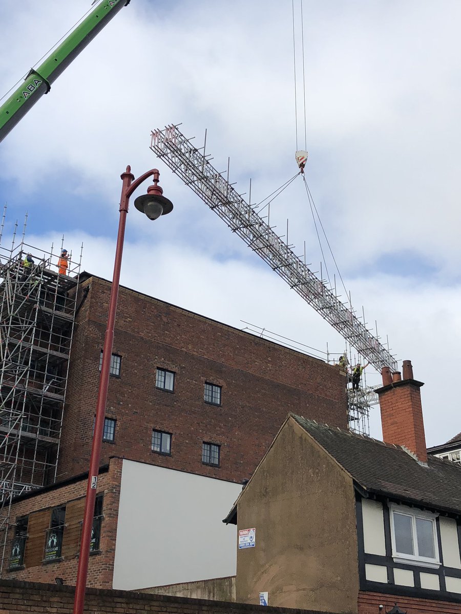 CheckettsGary's tweet photo. Rigged up and lifted into to place, well done to all the team at Trad Midlands for a successful day and a job well done #StayDifferent https://t.co/qIwt7oG8lq