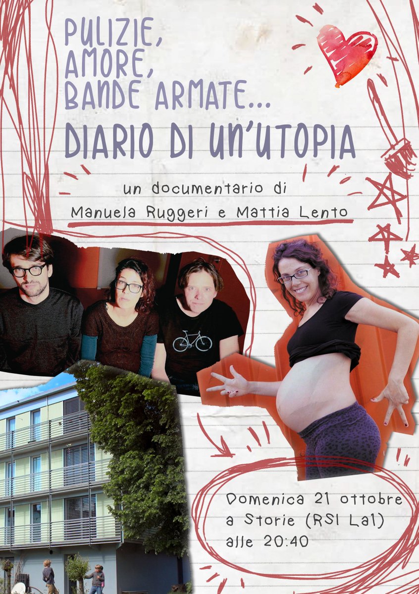 Domani, 21 ottobre 2018 alle h. 20.40 su LA1 (RSI) all'interno del programma STORIE #cooperative #housing  #abitare #italofonia #Svizzera